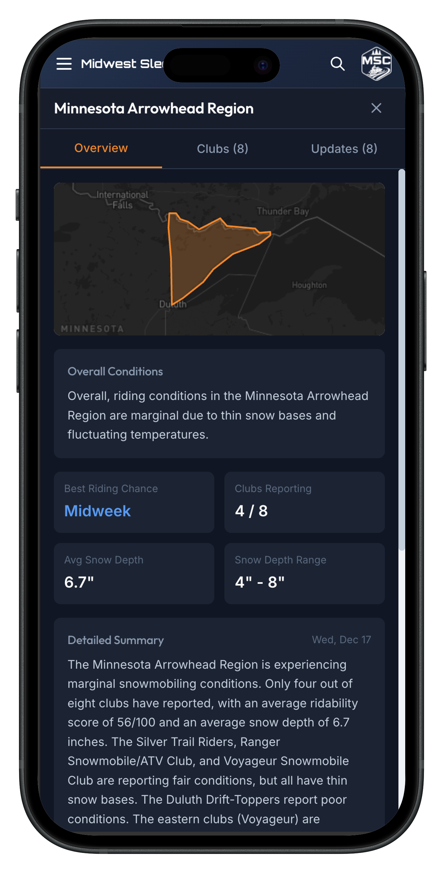 MSC Mobile - Region Overview